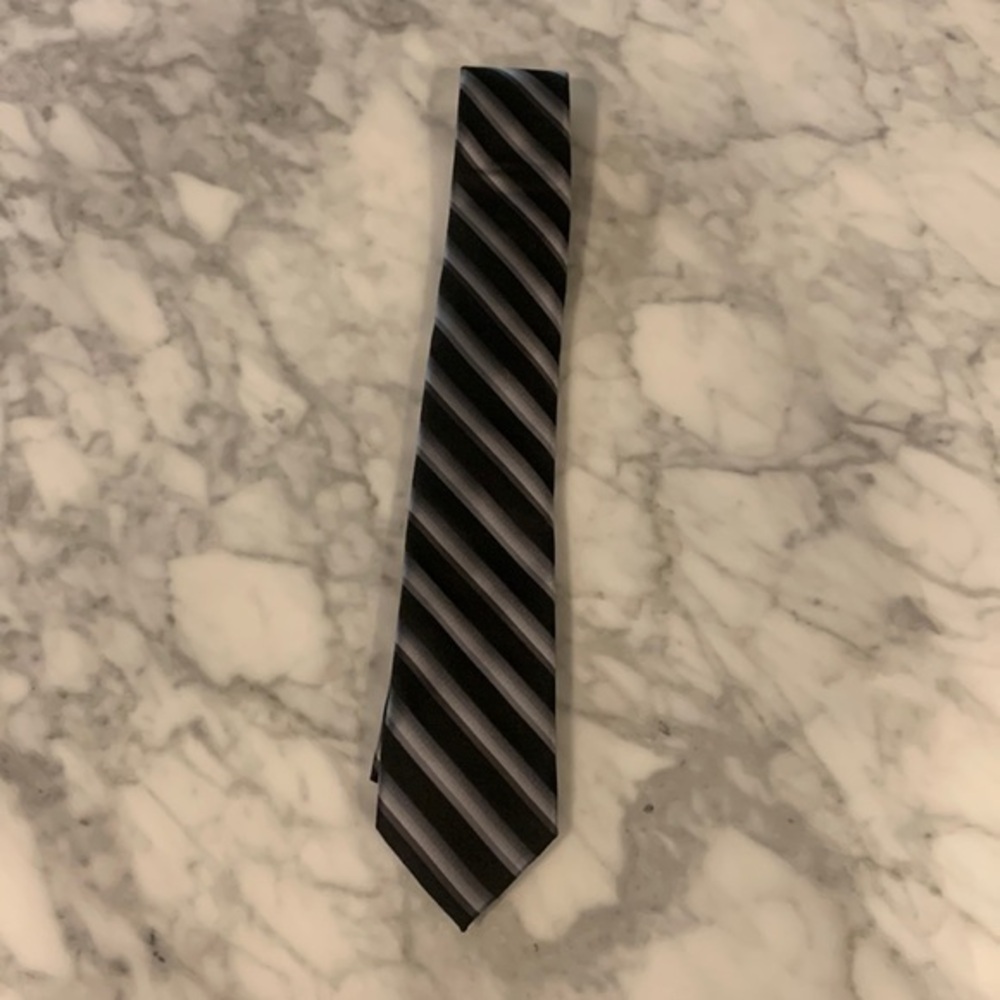 Pierre Cardin slim grey/black tie